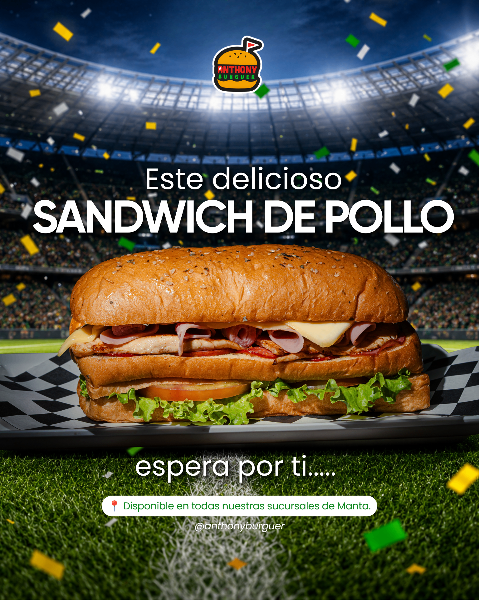 Anthony Burguer — Sandwich de Pollo